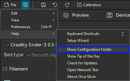 go-to-configuration-folder